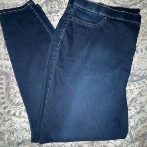 Vera Wang 2X Dark Blue Denim Jeggings